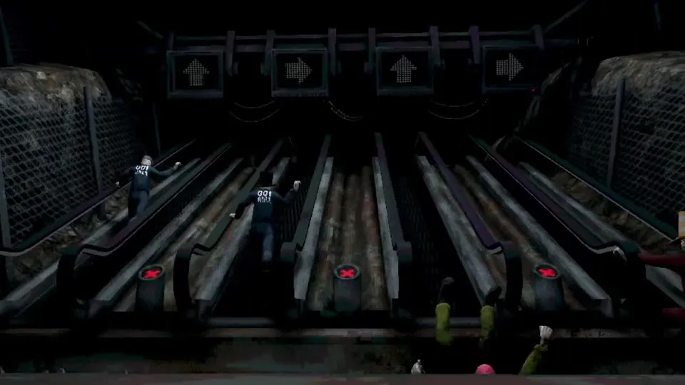 Machine Party Wrong Way: Escalator Climbing & 50 Steps minigame screenshot in Machine Party